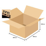 Krabice kartonová 3 vrstvá 400x300x200 mm