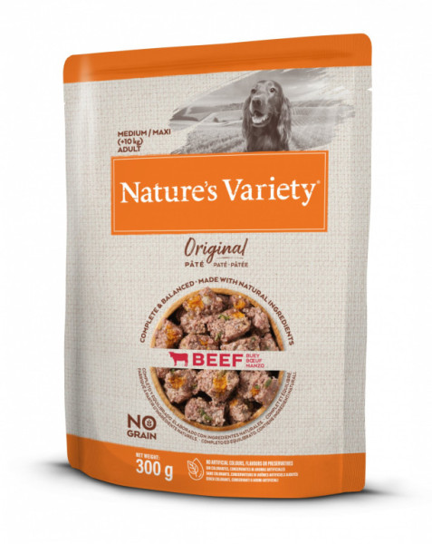 Kapsička Nature´s variety original pro střední psy s hovězím 300g