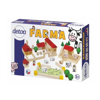 Farma stavebnice dřevo 30x20x6cm