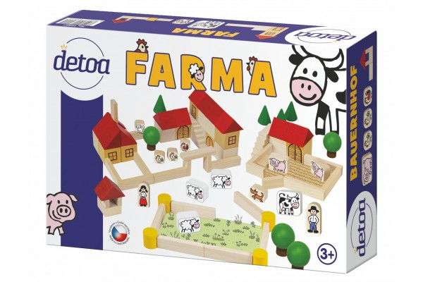 Farma stavebnice dřevo 30x20x6cm