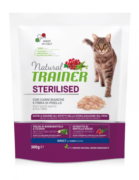 TRAINER Natural Cat Sterilised drůbeží maso 300g