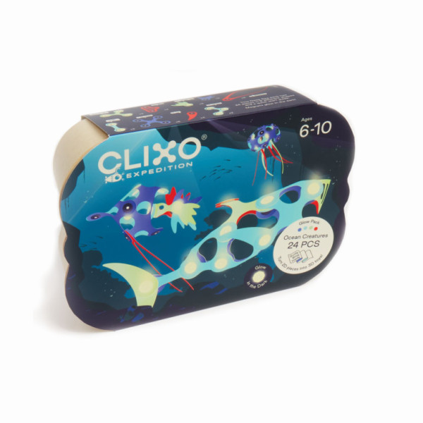 CLIXO Ocean Creatures - magnetická stavebnice 24 kusů