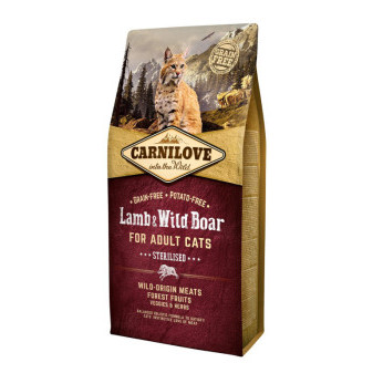 Carnilove Cat Grain Free Lamb&Wild Boar Adult Sterilised 6kg