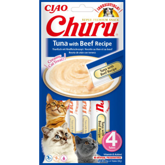 Churu cat masové pyré - tuňák, hovězí 56g