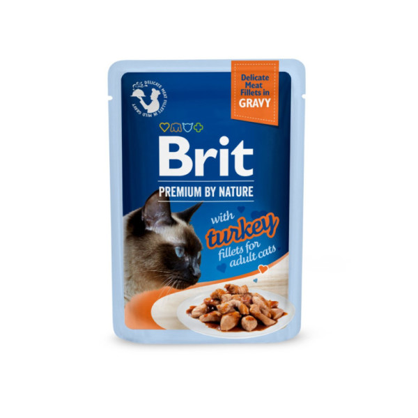 Kapsička Brit Premium Cat Delicate Fillets in Gravy with Turkey 85g