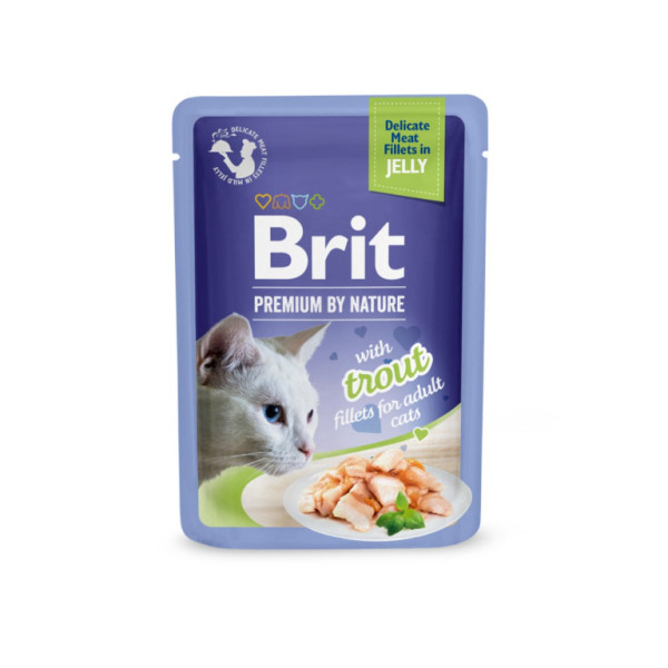 Kapsička Brit Premium Cat Delicate Fillets in Jelly with Trout 85g