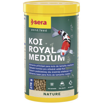 Sera základníé krmivo pro koi a iostatní jezírkové ryby Koi Royal Medium 1000ml Nature