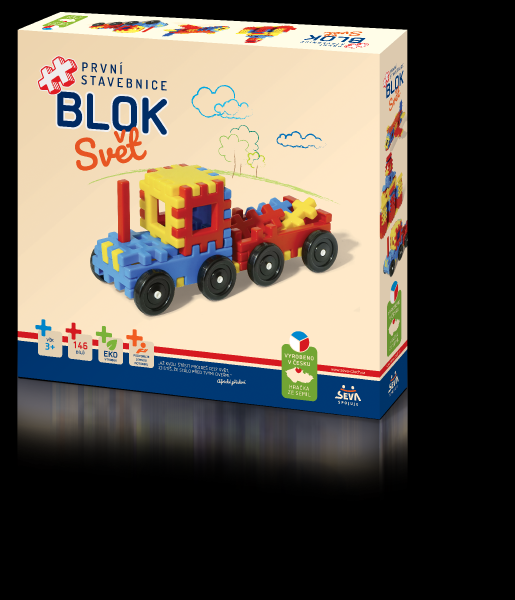 Stavebnice BLOK Svět plast 146ks v krabici 36x34x7cm