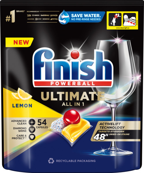 Finish Power All in 1 Ultimate Lemon tablety do myčky, 54ks