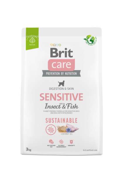 Brit Care Dog Sustainable Sensitive - fish and insect, 3kg