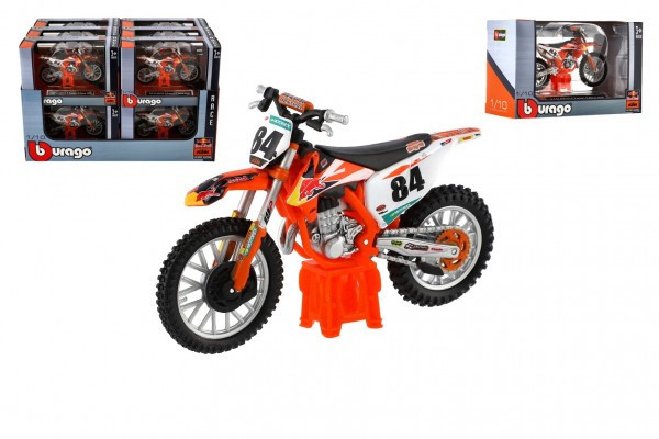 Motorka Bburago KTM 450 SX-F Factory Edition (2018) kov/plast 12cm v krabičce 12ks v boxu