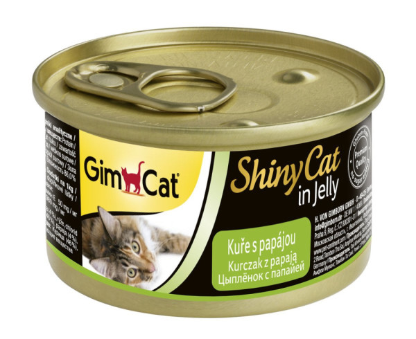 ShinyCat konzerva kuře+papaja 2x70g