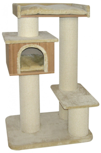 CATGATO skrabadlo Bamboo Residence bezove 126cm