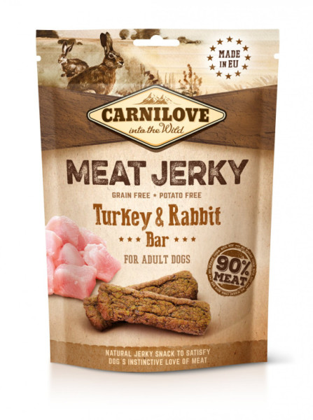 Carnilove Jerky krůtí tyčinka s králíkem 100 g