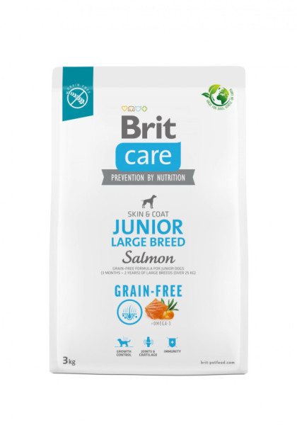 Brit Care Dog Grain-free Junior Large Breed - salmon and potato, 3kg