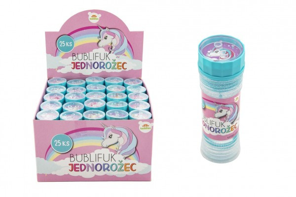 Bublifuk Jednorožec 50ml 11cm 30ks v boxu