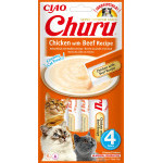 Churu cat masové pyré - kuře, hovězí 56g