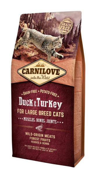 Carnilove Cat Grain Free Duck&Turkey LB Cat Muscles, Bones, Joints 6kg