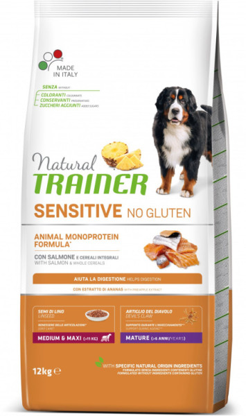 Trainer Natural Sensitive No gluten Maturity Medium/Maxi losos 12kg