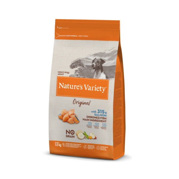 Nature´s variety original pro malé psy s lososem 1,5kg