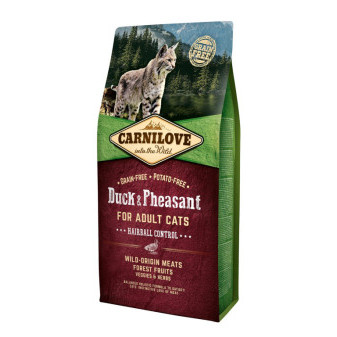 Carnilove Cat Grain Free Duck&Pheasant Adult Hairball Control 6kg