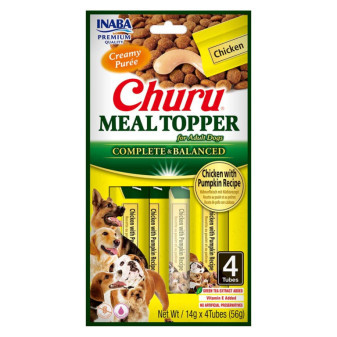 Churu Dog Meal Topper kuře s dýňí 4x14 g