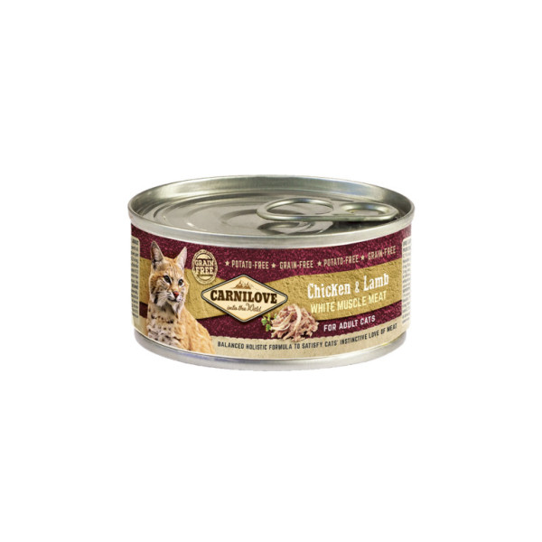 Konzerva Carnilove WMM Chicken & Lamb for Adult Cats 100g