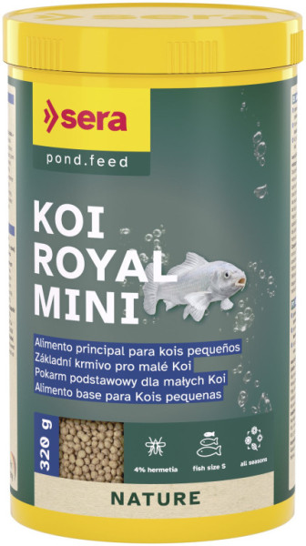 Sera základníé krmivo pro koi a iostatní jezírkové ryby Koi Royal Mini 1l Nature