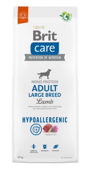 Brit Care Dog Hypoallergenic Adult Large Breed - lamb and rice, 12kg