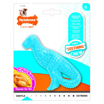 Nylabone hračka Puppy Dino příchuť kuře S