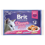 Brit Premium Cat Delicate Fillets in Jelly Dinner Plate 340 g (4x85 g)