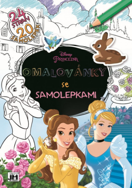 Cvičebnice se samolepkami A4 Disney Princezny