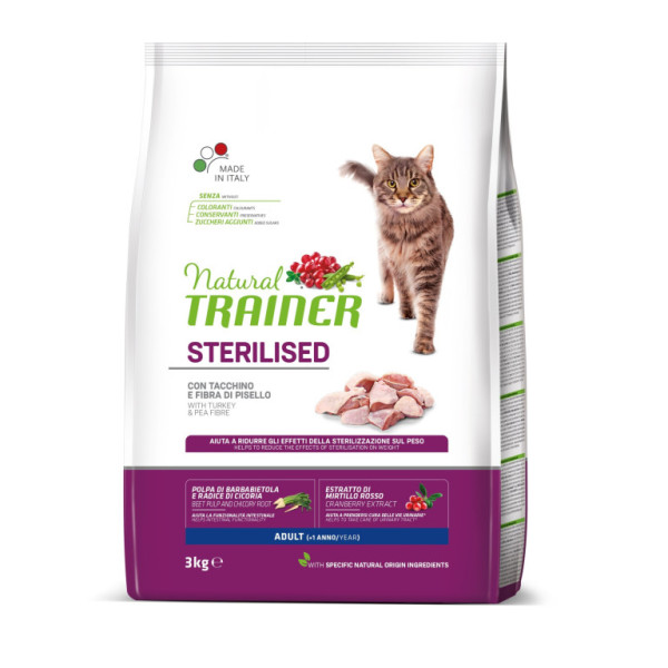 TRAINER Natural Cat Sterilised drůbeží maso 3kg