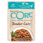 Kapsička Wellness Core Cat Tender kuře a losos v omáčce 85g