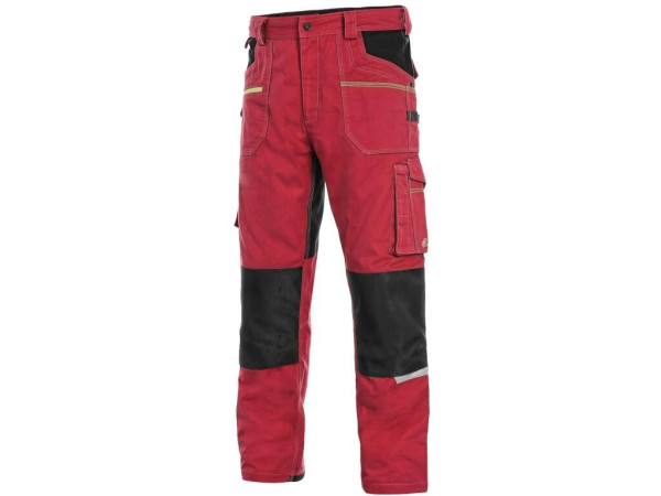 Kalhoty CXS STRETCH, pánské, červeno - černé, vel. 62