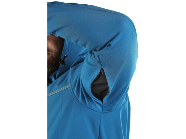 Bunda CXS STRETCH, pánská, softshell, středně modrá, vel. 3XL