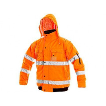 Bunda LEEDS, výstražná, zimní, pánská, oranžová, vel. 2XL