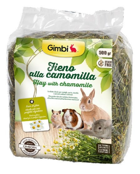 GIMBI seno pro hlodavce s heřmánkem 15l/500g