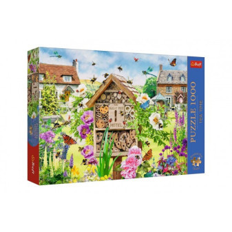 Puzzle Premium Plus - Čajový čas: Domeček pro včelky 1000 dílků 68,3x48cm v krabici 40x27x6cm