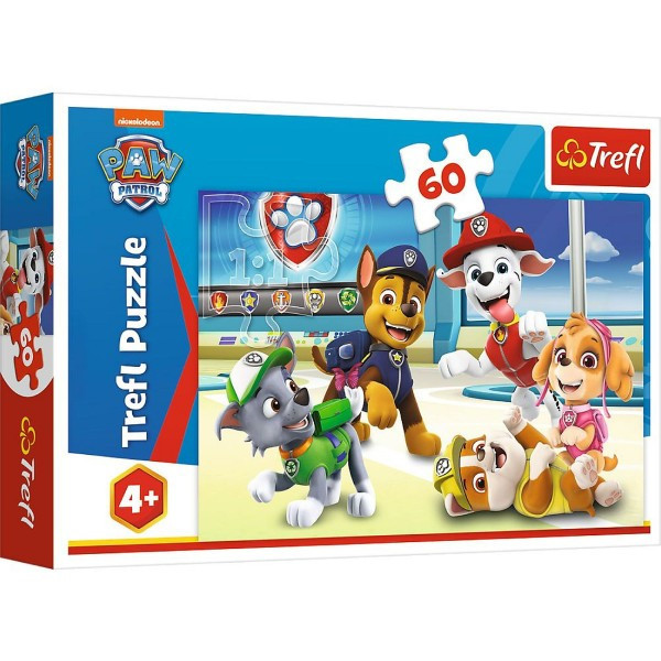 Puzzle Ve světě štěňat Tlapková patrola/Paw patrol  33x22cm 60 dílků v krabici 21x14x4cm