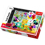 Puzzle Mickey a Minnie slaví narozeniny Disney 27x20cm 30 dílků v krabičce 21x14x4cm