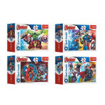 Minipuzzle 54 dílků Avengers/Hrdinové 4 druhy v krabičce 9x6,5x4cm