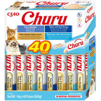 Churu cat masové pyré mix - tuňák 560g (BAL.)