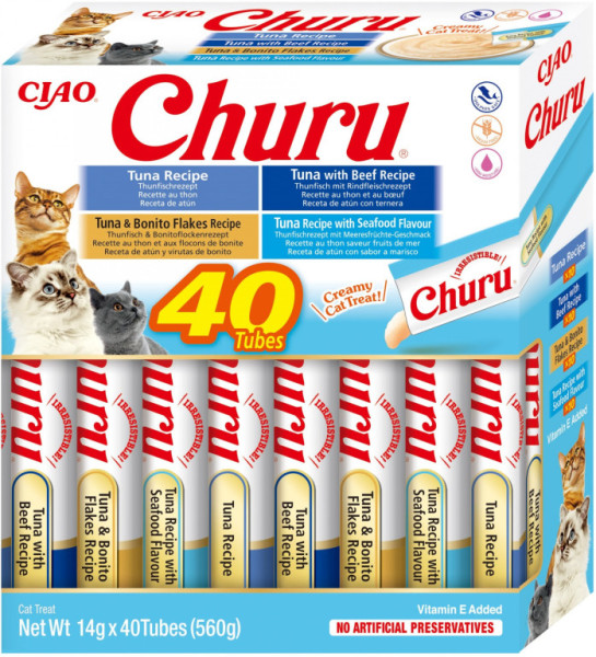 Churu cat masové pyré mix - tuňák 560g (BAL.)