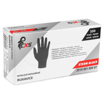 Rukavice CXS STERN BLACK, jednorázové, nitrilové, vel. 8