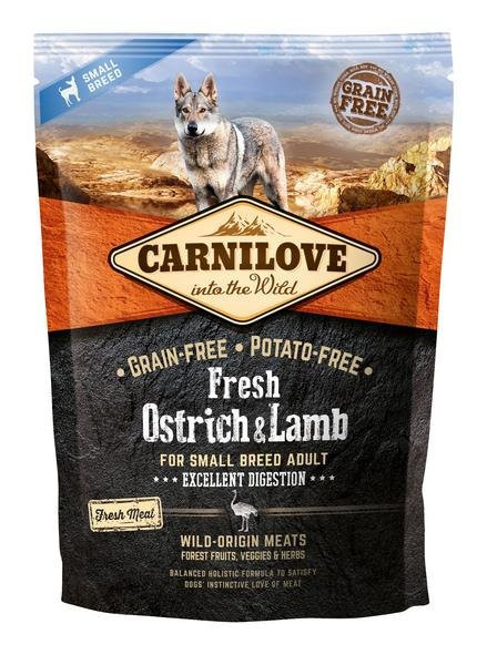 Carnilove Dog Fresh Ostrich & Lamb for small breed 1,5kg