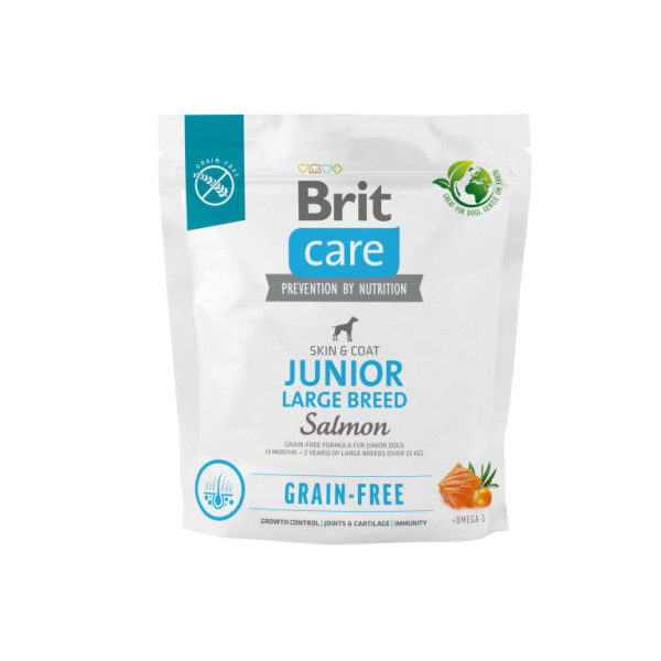 Brit Care Dog Grain-free Junior Large Breed - salmon and potato, 1kg