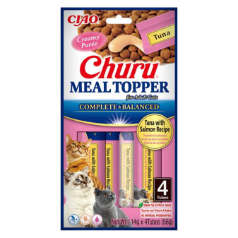 Churu Cat Meal Topper tuňák s lososem 4x14 g