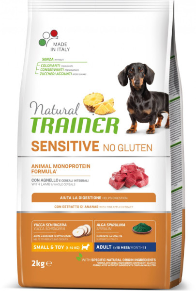 Trainer Natural Sensitive No gluten Adult Mini jehněčí 2kg