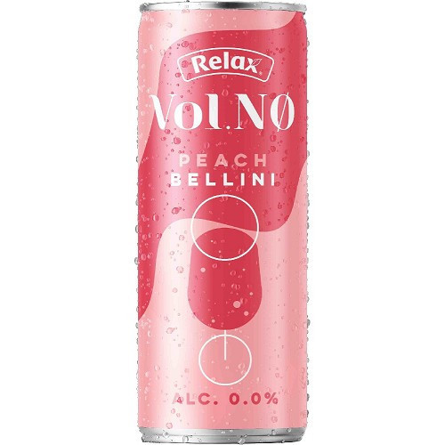 Relax VOL. NO plech, Peach-Bellini, 330ml